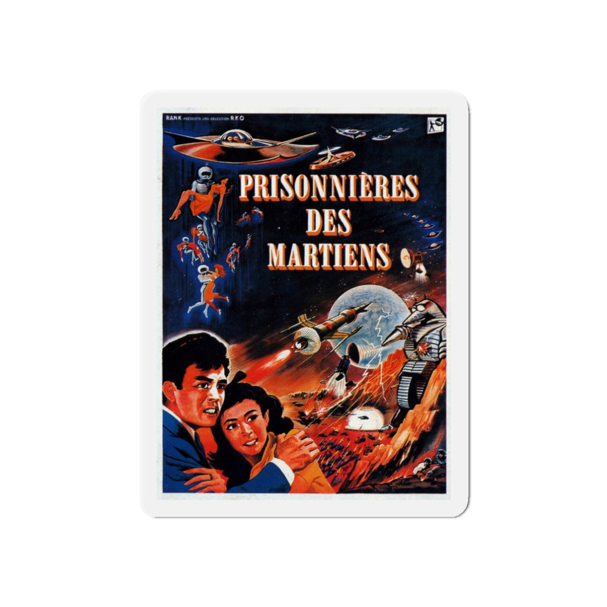 THE MYSTERIANS (FRENCH) 1957 Movie Poster - Refrigerator Magnet-3" x 3"-The Sticker Space