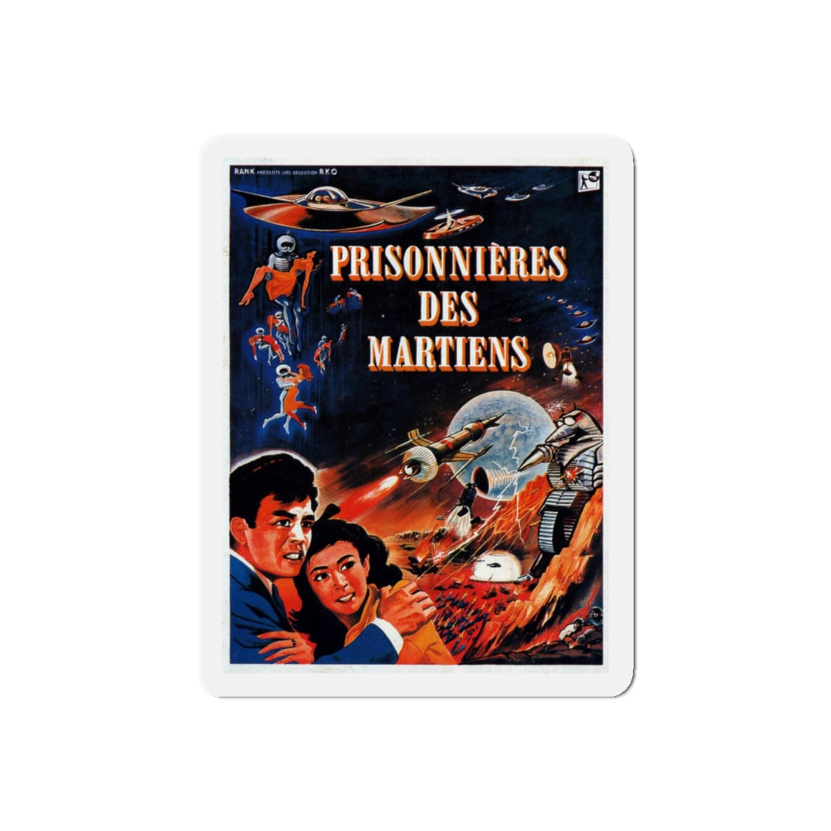 THE MYSTERIANS (FRENCH) 1957 Movie Poster - Refrigerator Magnet-5" x 5"-The Sticker Space