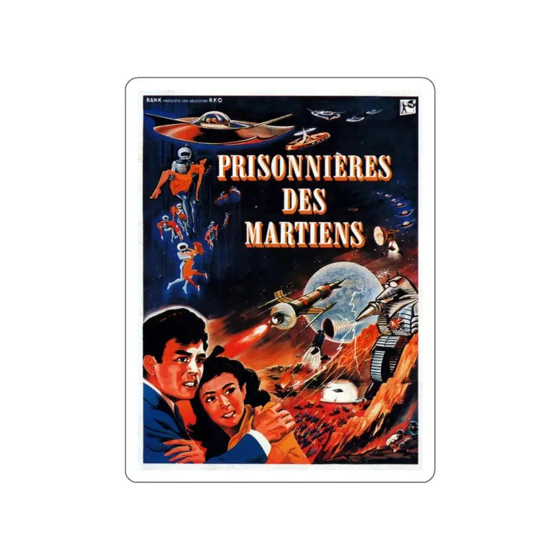 THE MYSTERIANS (FRENCH) 1957 Movie Poster STICKER Vinyl Die-Cut Decal 4 Inch - The Sticker Space