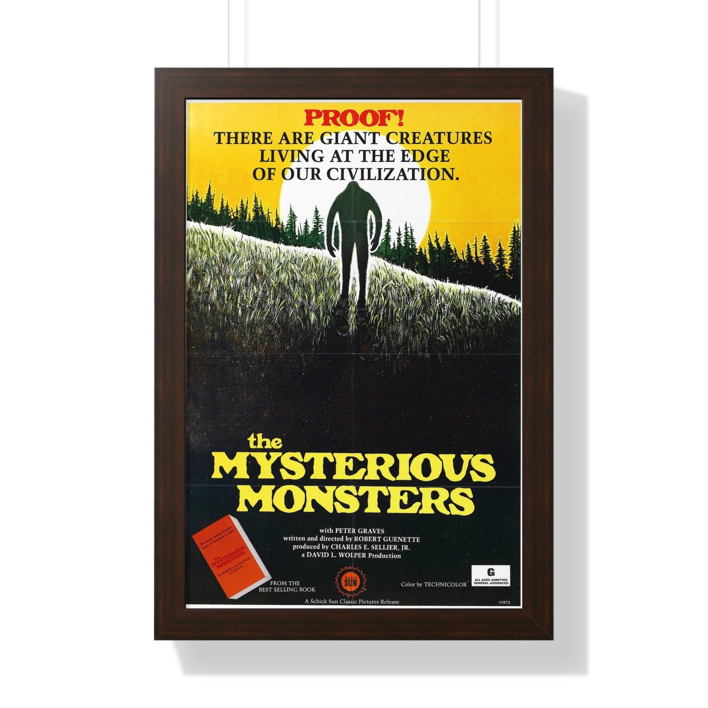 THE MYSTERIOUS MONSTERS 1975 - Framed Movie Poster-16″ x 24″-The Sticker Space