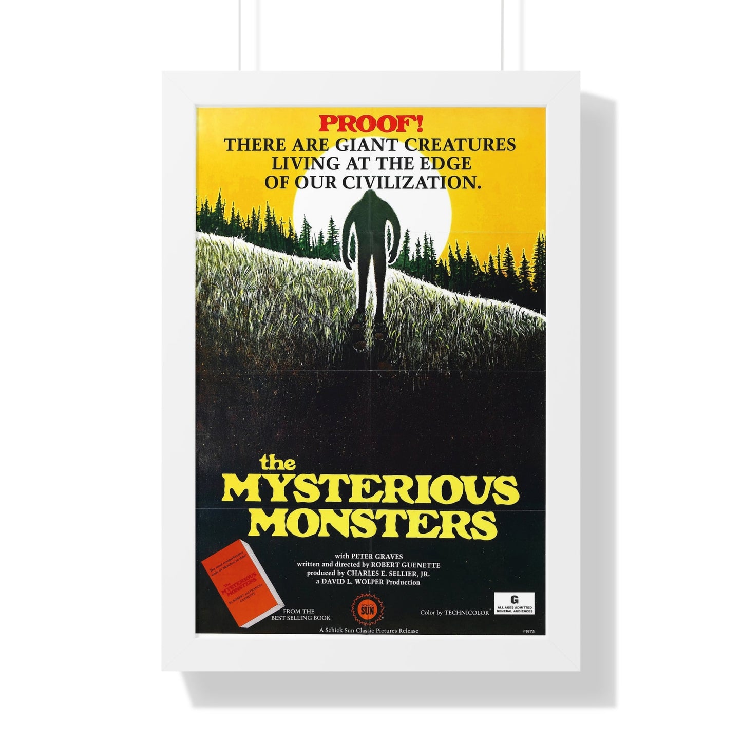 THE MYSTERIOUS MONSTERS 1975 - Framed Movie Poster-16″ x 24″-The Sticker Space