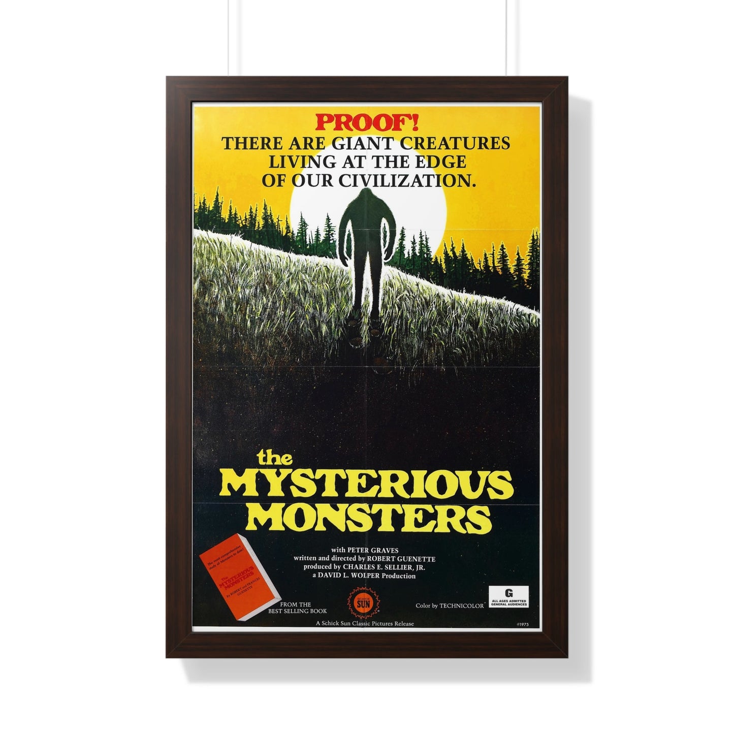 THE MYSTERIOUS MONSTERS 1975 - Framed Movie Poster-20" x 30"-The Sticker Space