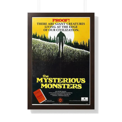 THE MYSTERIOUS MONSTERS 1975 - Framed Movie Poster 20" x 30" Walnut - The Sticker Space