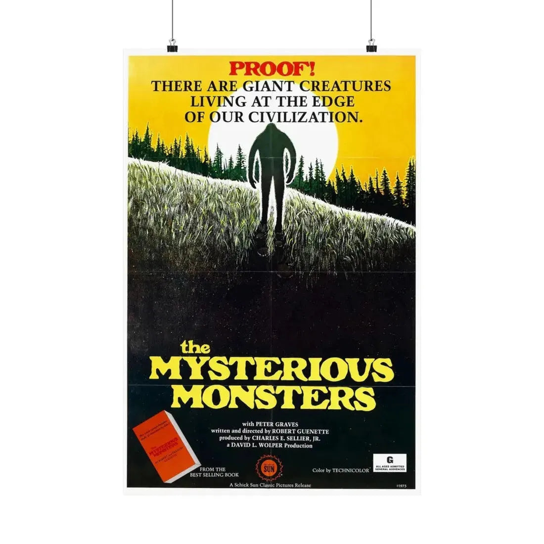 THE MYSTERIOUS MONSTERS 1975 - Paper Movie Poster 20″ x 30″ Matte - The Sticker Space