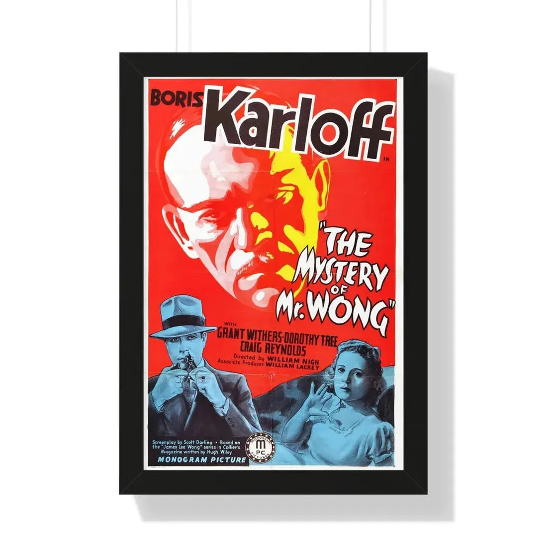 THE MYSTERY OF MR. WONG 1939 - Framed Movie Poster 16″ x 24″ Black - The Sticker Space