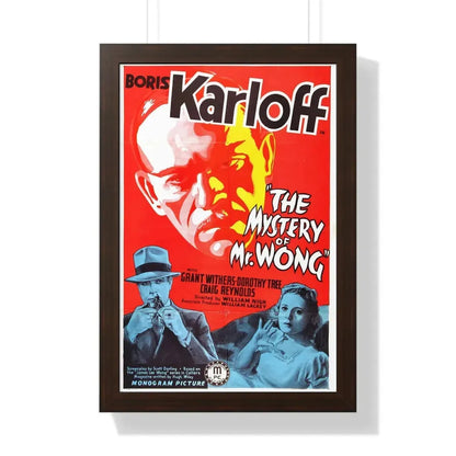 THE MYSTERY OF MR. WONG 1939 - Framed Movie Poster 16″ x 24″ Walnut - The Sticker Space
