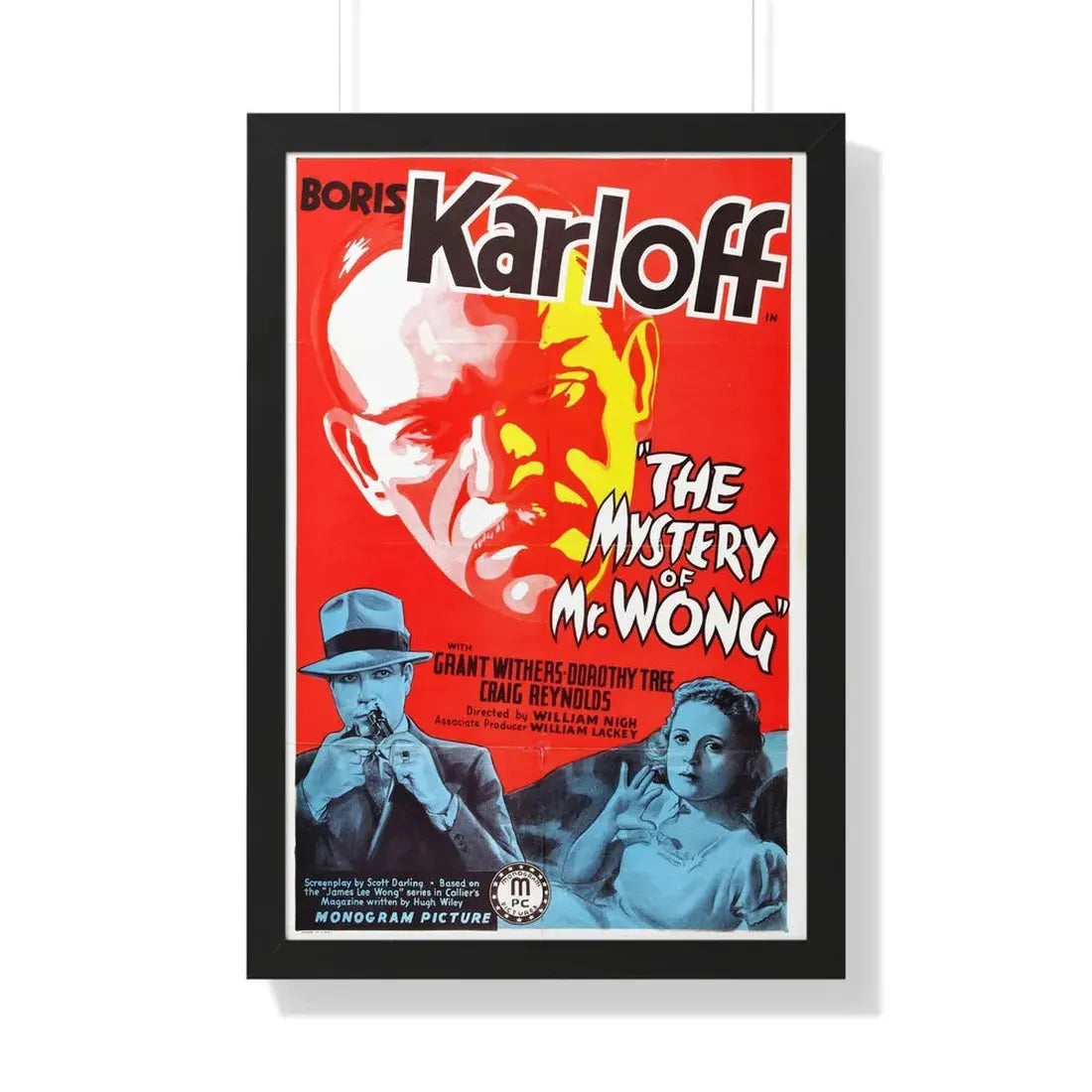THE MYSTERY OF MR. WONG 1939 - Framed Movie Poster 20" x 30" Black - The Sticker Space