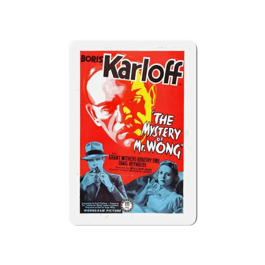 THE MYSTERY OF MR. WONG 1939 Movie Poster - Refrigerator Magnet 6 Inch Die-Cut - The Sticker Space