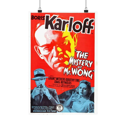 THE MYSTERY OF MR. WONG 1939 - Paper Movie Poster 12″ x 18″ Matte - The Sticker Space