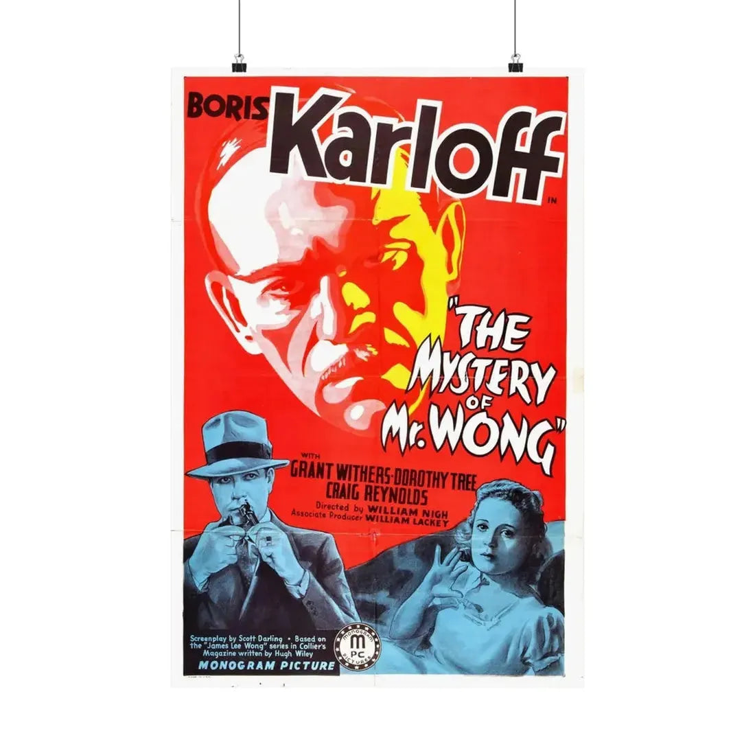 THE MYSTERY OF MR. WONG 1939 - Paper Movie Poster 20″ x 30″ Matte - The Sticker Space