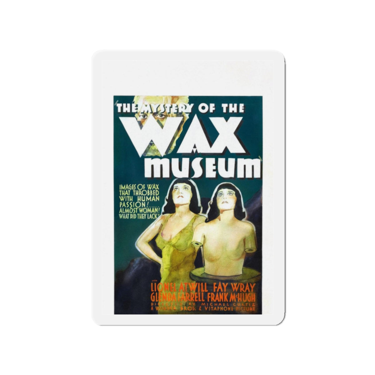 THE MYSTERY OF THE WAX MUSEUM 1933 Movie Poster - Refrigerator Magnet-2" x 2"-The Sticker Space