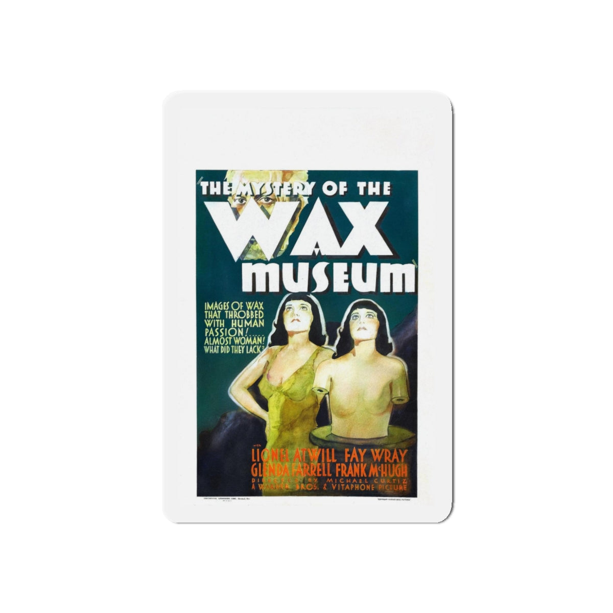 THE MYSTERY OF THE WAX MUSEUM 1933 Movie Poster - Refrigerator Magnet-5" x 5"-The Sticker Space