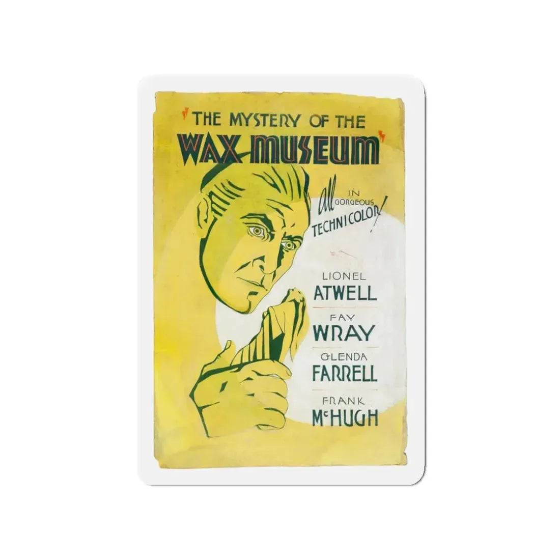 THE MYSTERY OF THE WAX MUSEUM (2) 1933 Movie Poster - Refrigerator Magnet 3 Inch Die-Cut - The Sticker Space