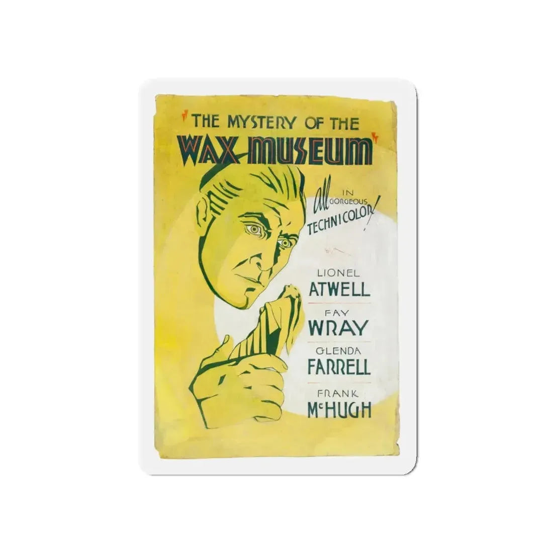 THE MYSTERY OF THE WAX MUSEUM (2) 1933 Movie Poster - Refrigerator Magnet 4 Inch Die-Cut - The Sticker Space