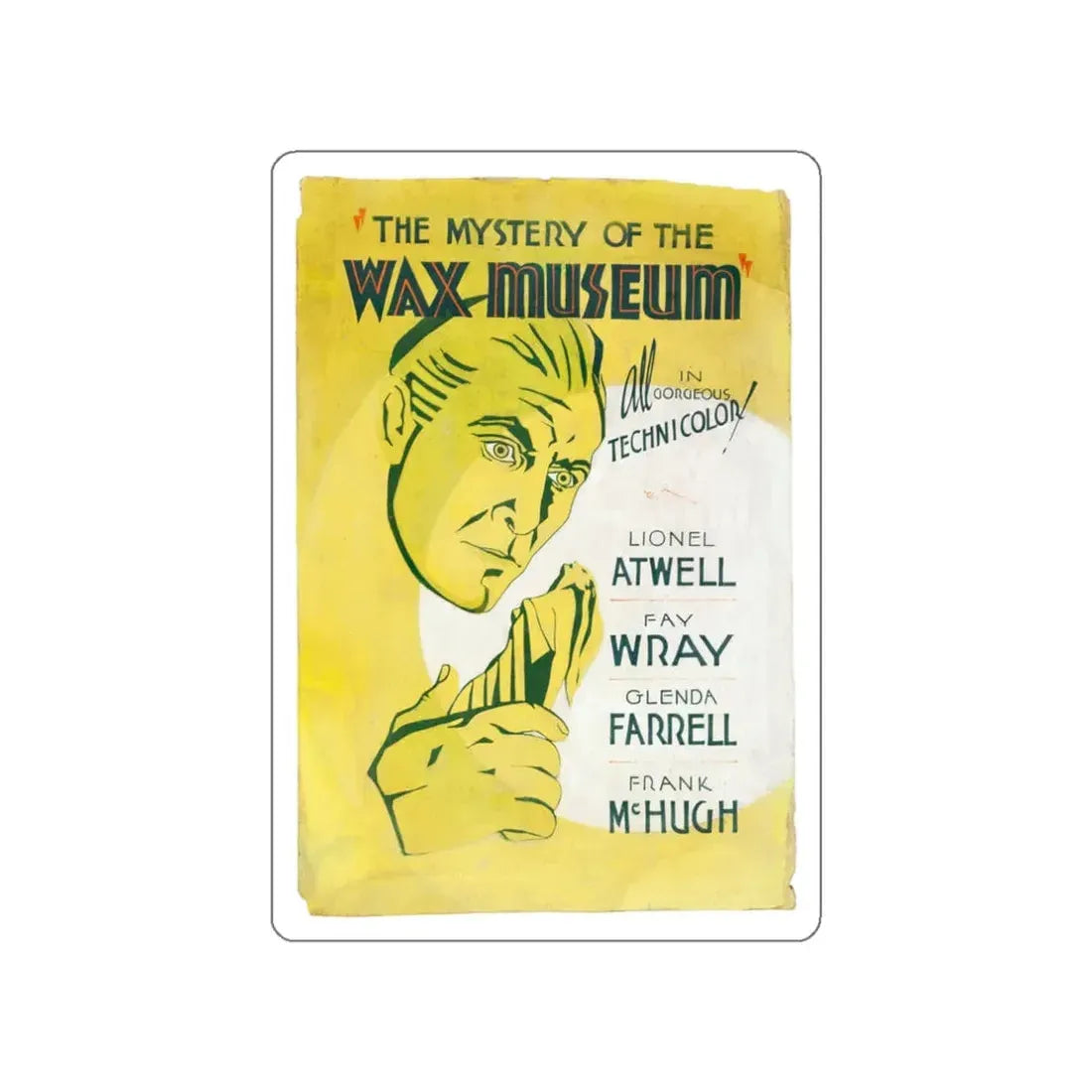 THE MYSTERY OF THE WAX MUSEUM (2) 1933 Movie Poster STICKER Vinyl Die-Cut Decal 3 Inch - The Sticker Space