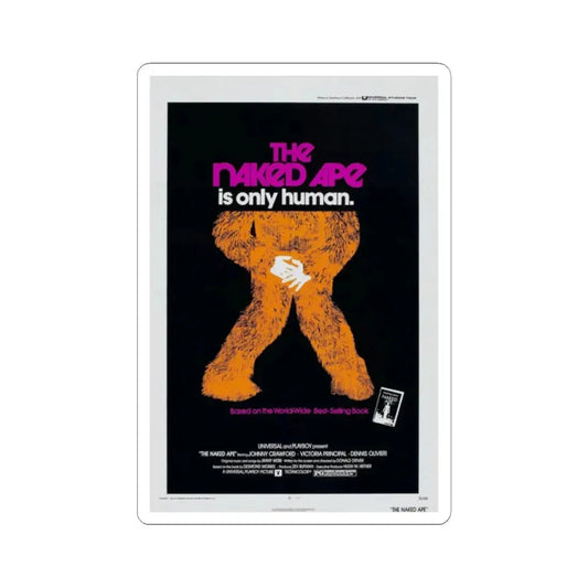 THE NAKED APE 1973 Movie Poster - STICKER Vinyl Kiss-Cut Decal 2 Inch White - The Sticker Space