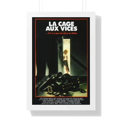 THE NAKED CAGE (FRENCH) 1986 - Framed Movie Poster 16″ x 24″ White - The Sticker Space