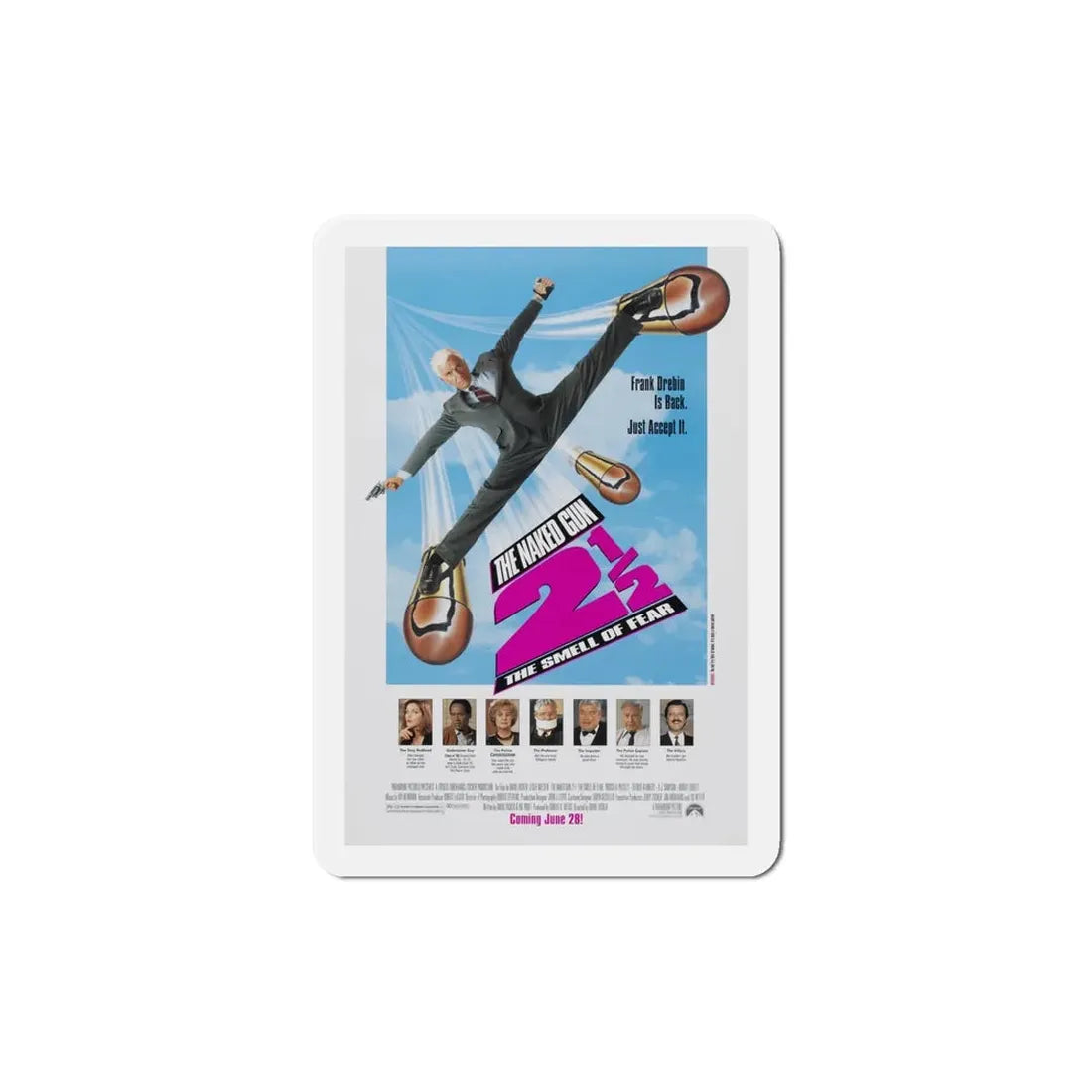 The Naked Gun 2 12 The Smell of Fear 1991 Movie Poster Refrigerator Magnet 5 Inch - The Sticker Space