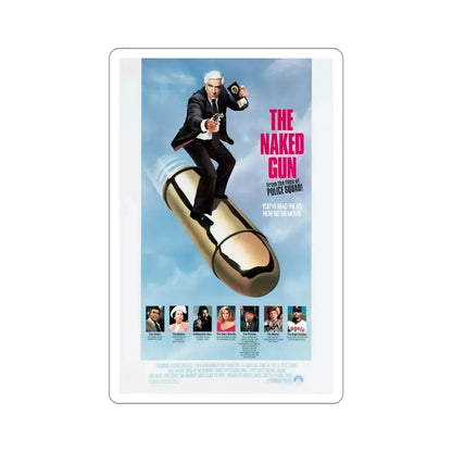 The Naked Gun From the Files of Police Squad! 1988 Movie Poster STICKER Vinyl Die-Cut Decal 6 Inch - The Sticker Space