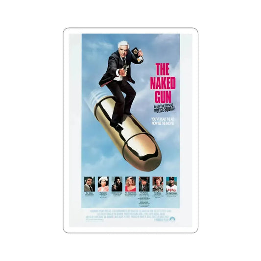 The Naked Gun From the Files of Police Squad! 1988 Movie Poster STICKER Vinyl Die-Cut Decal 6 Inch - The Sticker Space