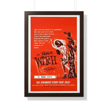THE NAKED WITCH 1961 - Framed Movie Poster 20" x 30" Walnut - The Sticker Space