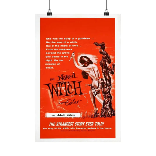 THE NAKED WITCH 1961 - Paper Movie Poster 12″ x 18″ Matte - The Sticker Space