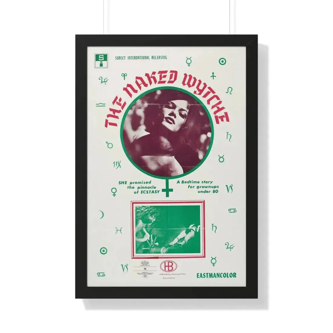 THE NAKED WYTCHE (THE EROTIC ADVENTURES OF HANSEL AND GRETEL) 1970 - Framed Movie Poster 20" x 30" Black - The Sticker Space