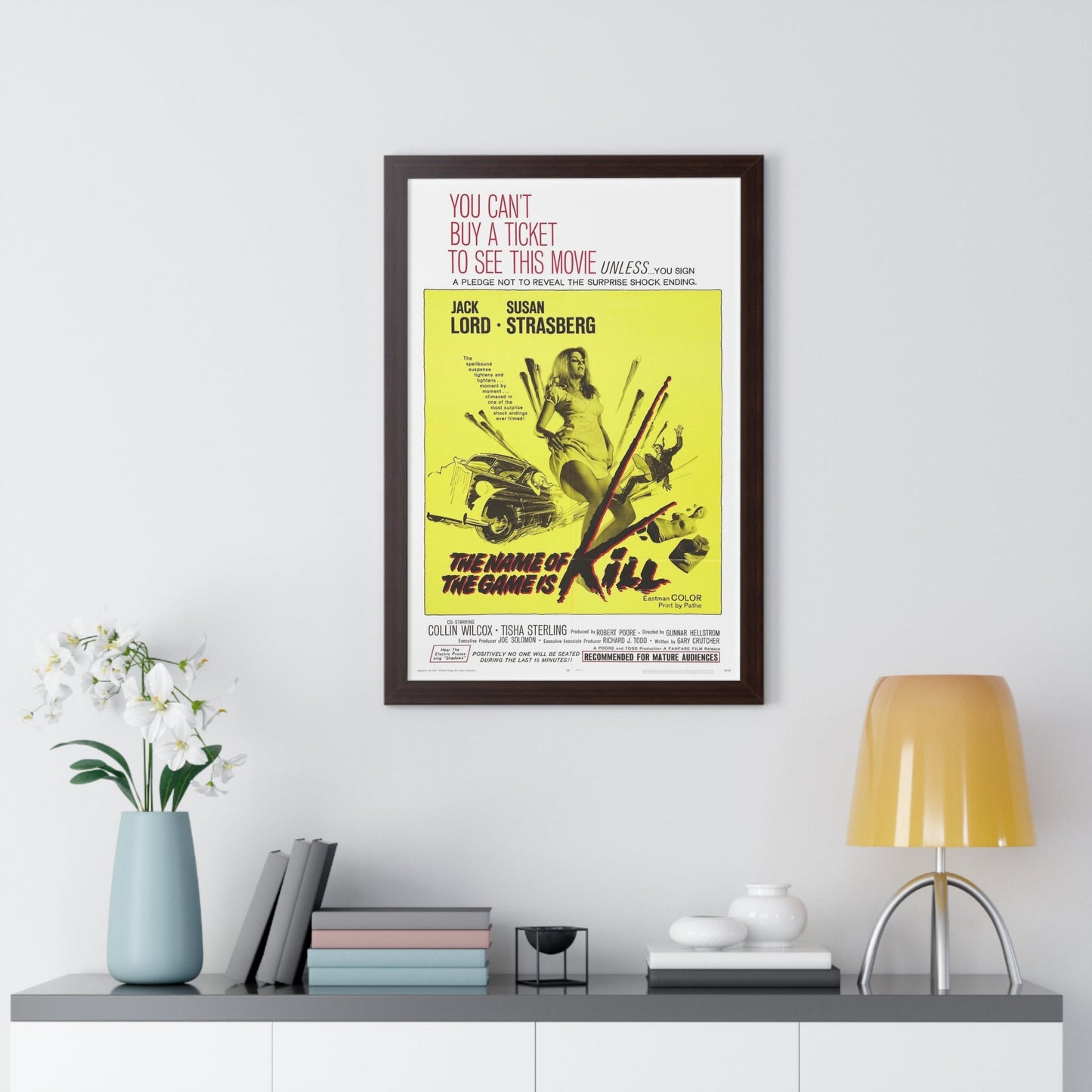 THE NAME OF THE GAME IS KILL 1968 - Framed Movie Poster-The Sticker Space