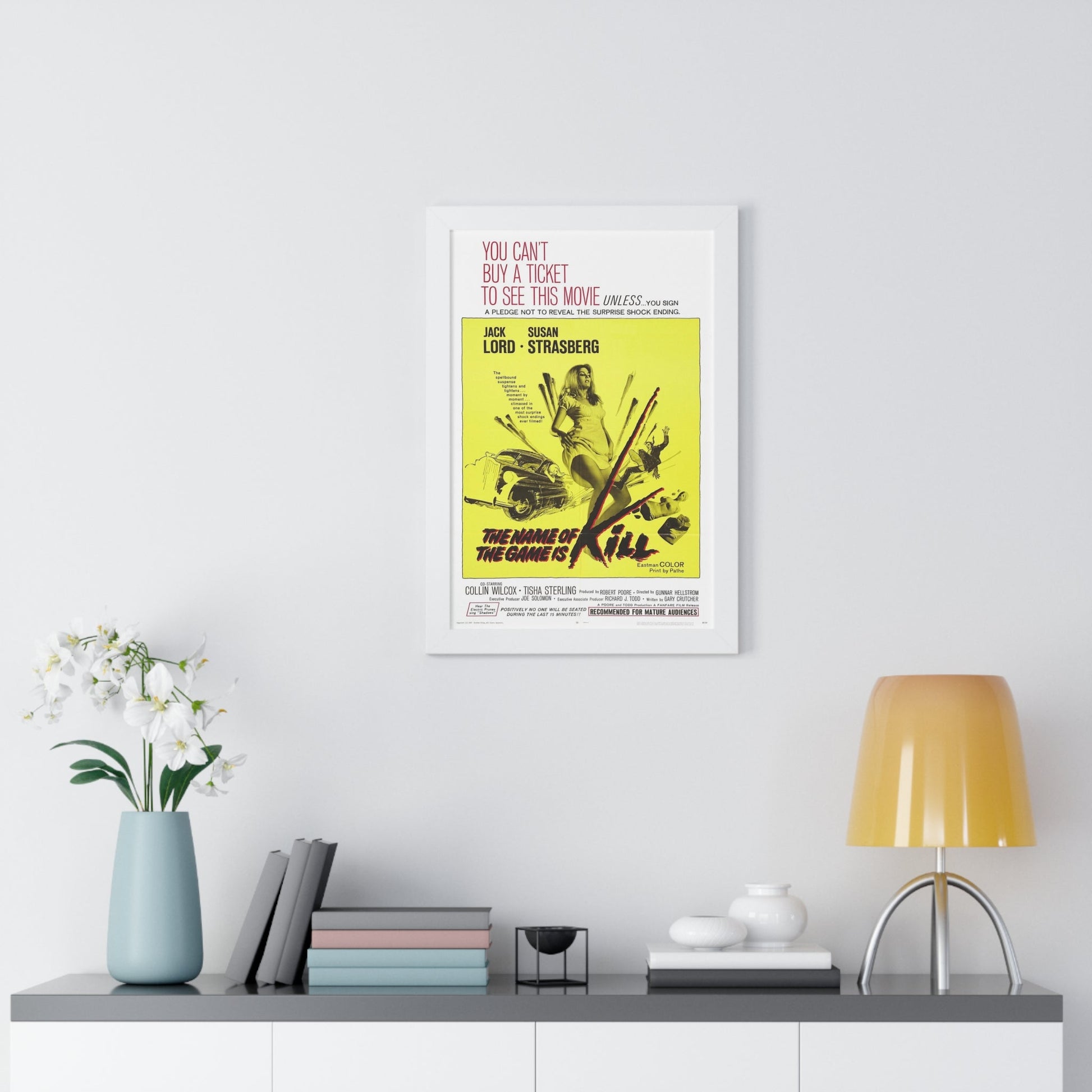 THE NAME OF THE GAME IS KILL 1968 - Framed Movie Poster-The Sticker Space