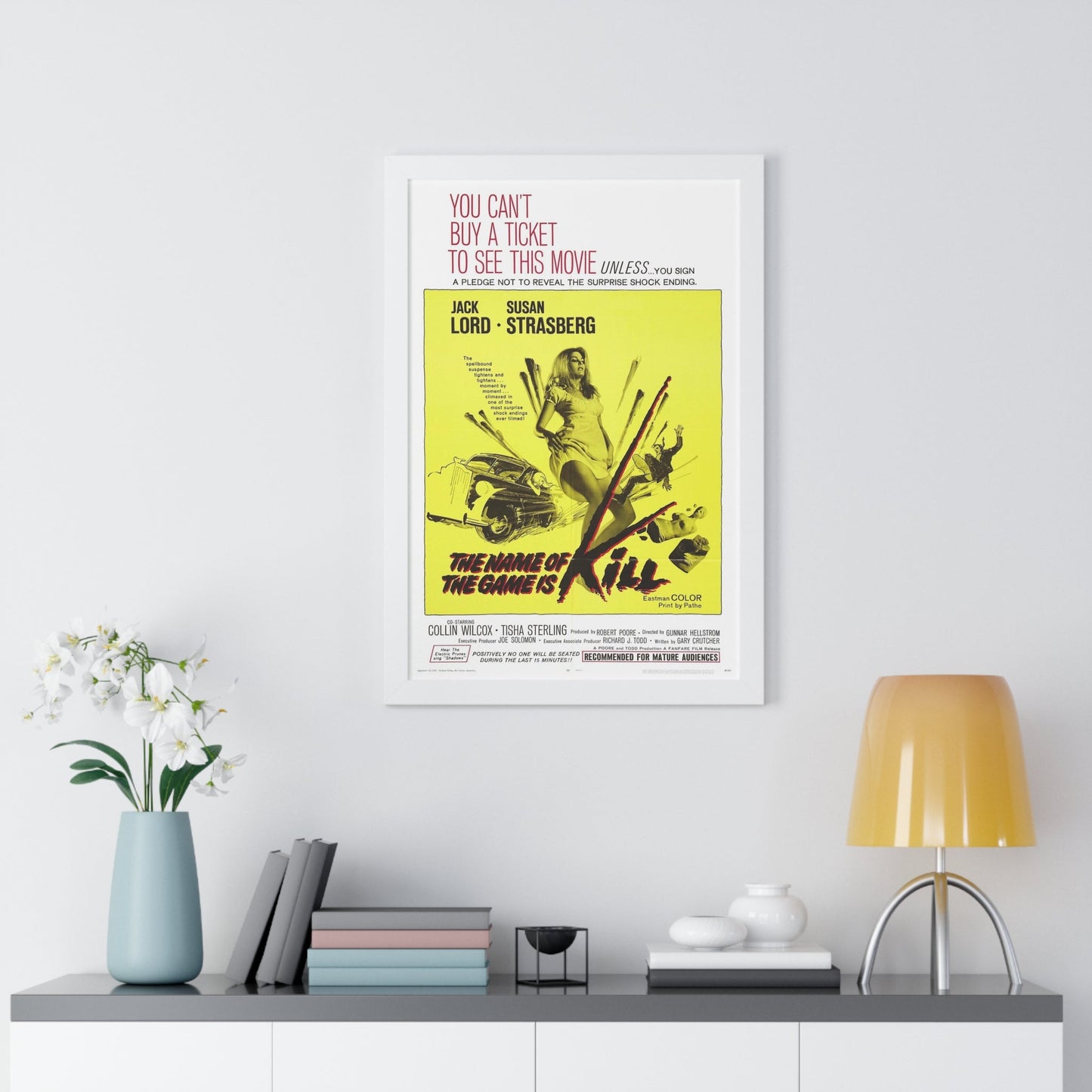 THE NAME OF THE GAME IS KILL 1968 - Framed Movie Poster-The Sticker Space