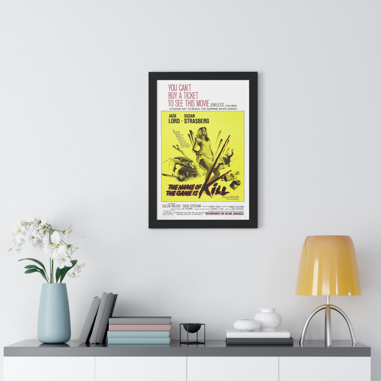 THE NAME OF THE GAME IS KILL 1968 - Framed Movie Poster-The Sticker Space