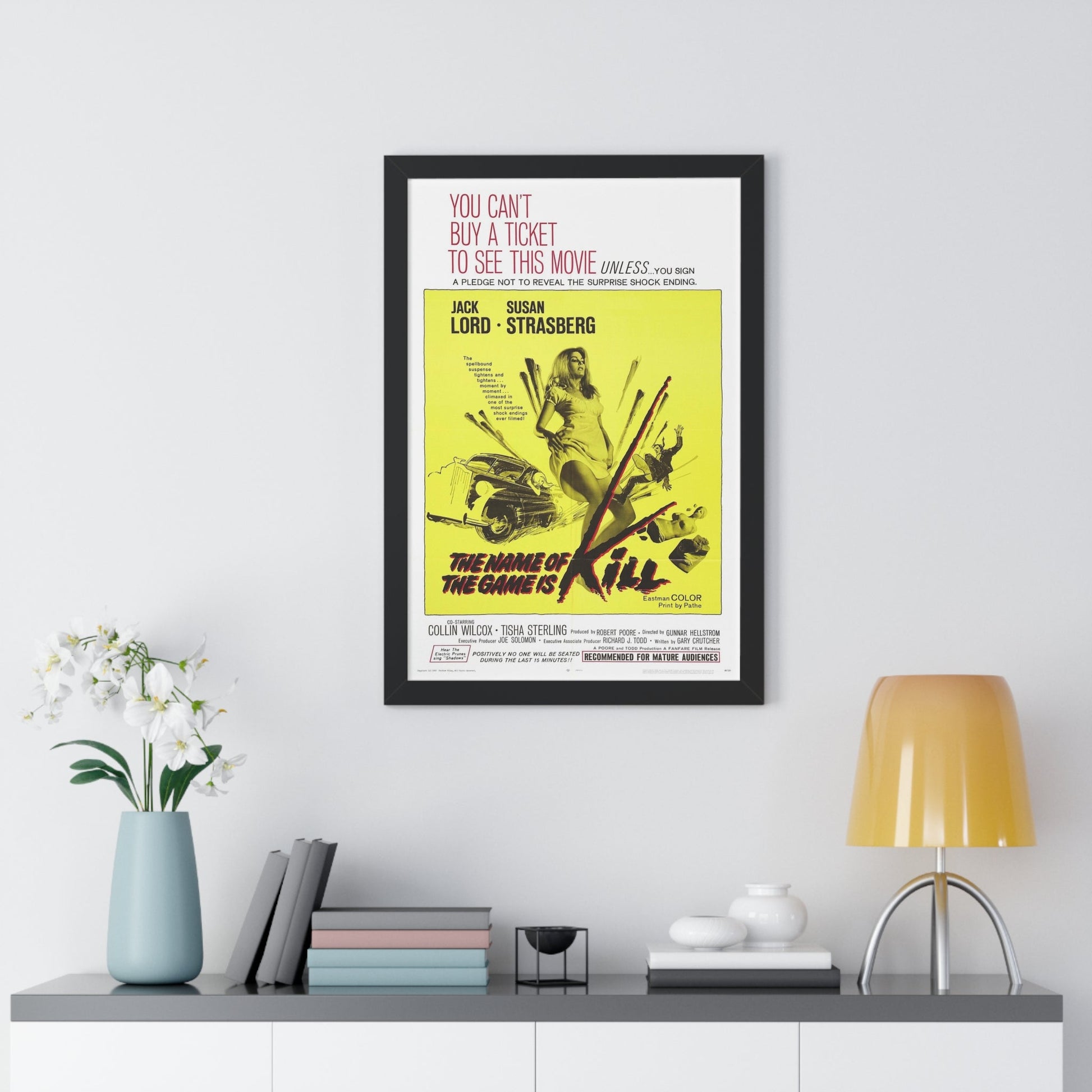 THE NAME OF THE GAME IS KILL 1968 - Framed Movie Poster-The Sticker Space