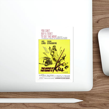 THE NAME OF THE GAME IS KILL 1968 Movie Poster STICKER Vinyl Die-Cut Decal-The Sticker Space