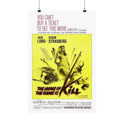 THE NAME OF THE GAME IS KILL 1968 - Paper Movie Poster 16″ x 24″ Matte - The Sticker Space