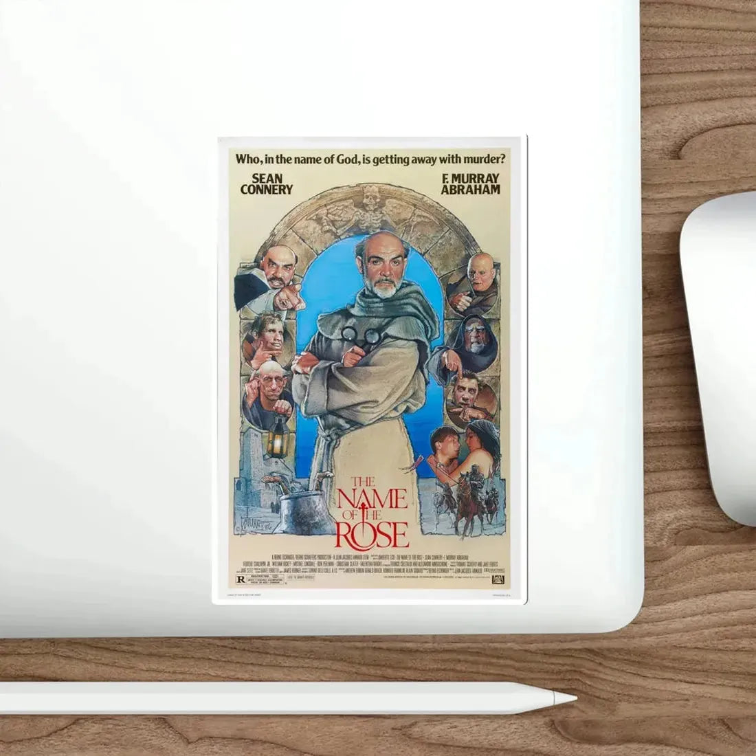 The Name of the Rose 1986 Movie Poster STICKER Vinyl Die-Cut Decal - The Sticker Space