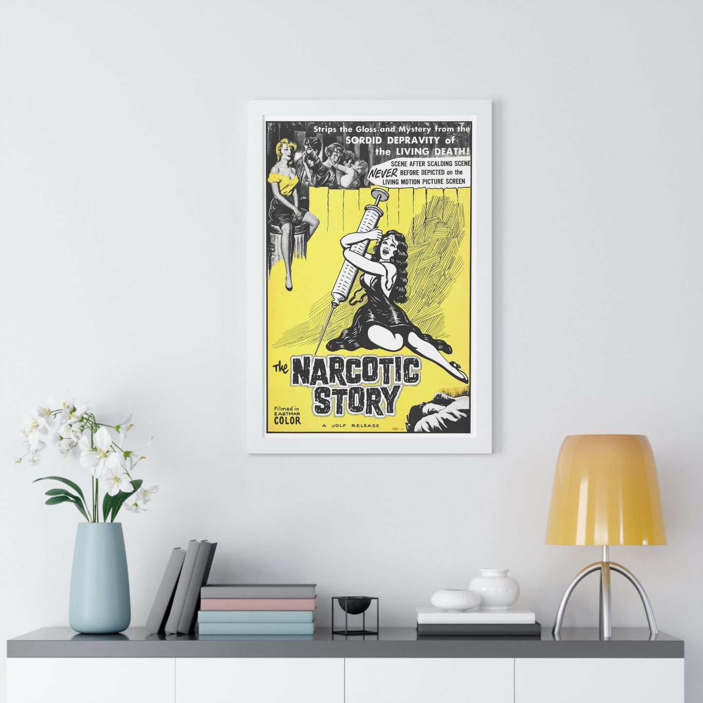 THE NARCOTICS STORY 1958 - Framed Movie Poster-The Sticker Space