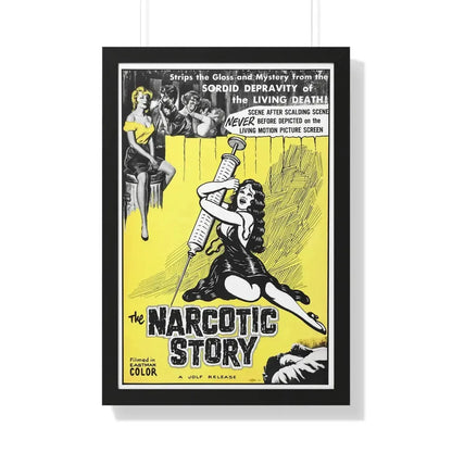 THE NARCOTICS STORY 1958 - Framed Movie Poster 20" x 30" Black - The Sticker Space
