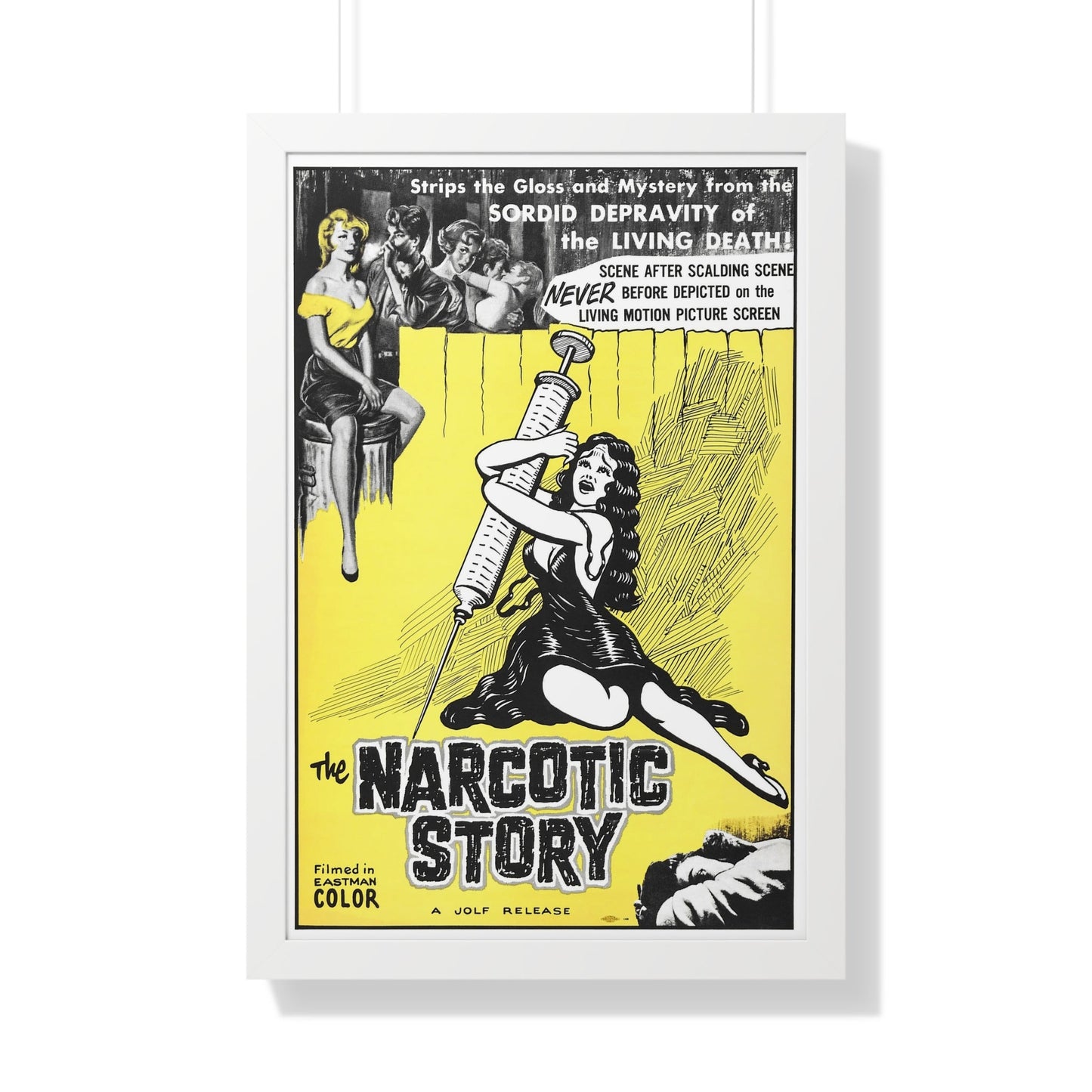 THE NARCOTICS STORY 1958 - Framed Movie Poster-20" x 30"-The Sticker Space