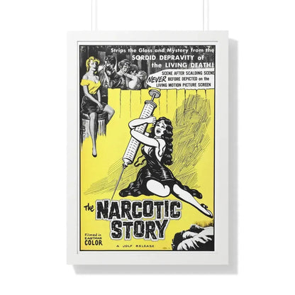 THE NARCOTICS STORY 1958 - Framed Movie Poster 20" x 30" White - The Sticker Space