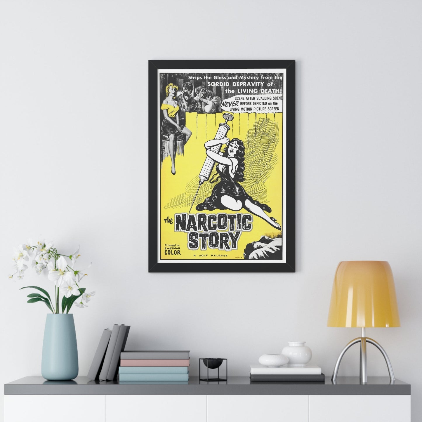 THE NARCOTICS STORY 1958 - Framed Movie Poster-The Sticker Space