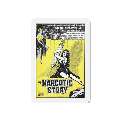 THE NARCOTICS STORY 1958 Movie Poster - Refrigerator Magnet 3 Inch Die-Cut - The Sticker Space