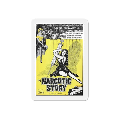 THE NARCOTICS STORY 1958 Movie Poster - Refrigerator Magnet 4 Inch Die-Cut - The Sticker Space