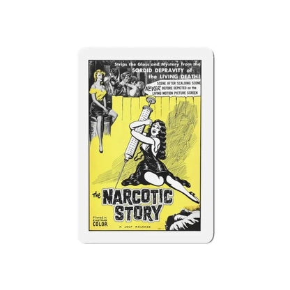 THE NARCOTICS STORY 1958 Movie Poster - Refrigerator Magnet 5 Inch Die-Cut - The Sticker Space