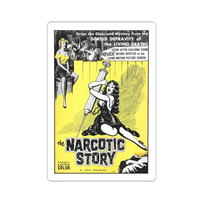 THE NARCOTICS STORY 1958 Movie Poster - STICKER Vinyl Kiss-Cut Decal 6 Inch White - The Sticker Space