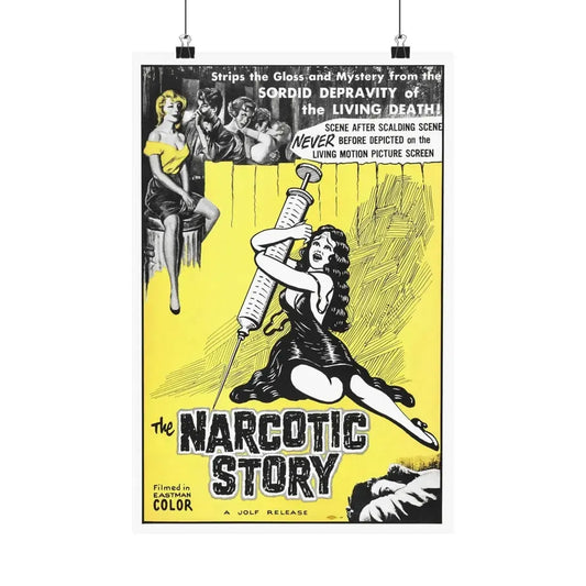 THE NARCOTICS STORY 1958 - Paper Movie Poster 12″ x 18″ Matte - The Sticker Space