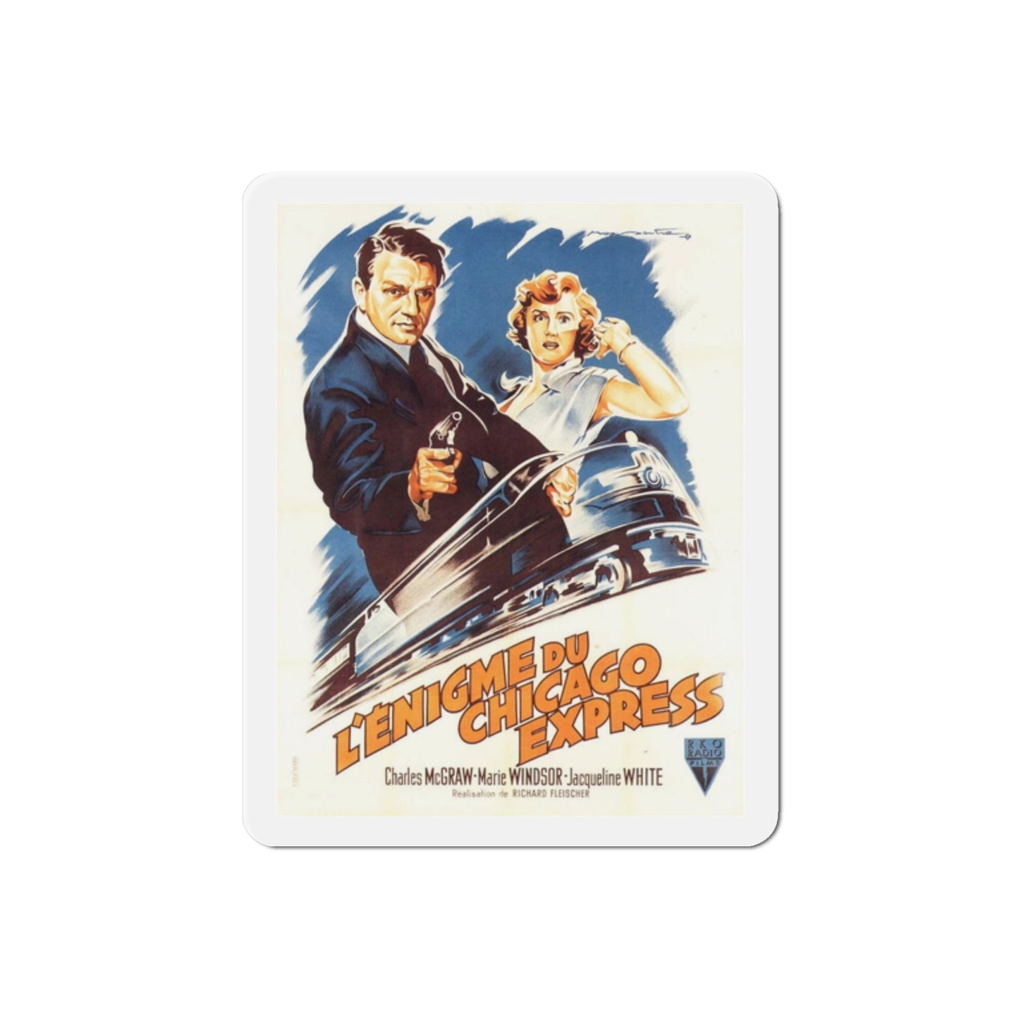 The Narrow Margin 1952 Movie Poster Die-Cut Magnet-2 Inch-The Sticker Space