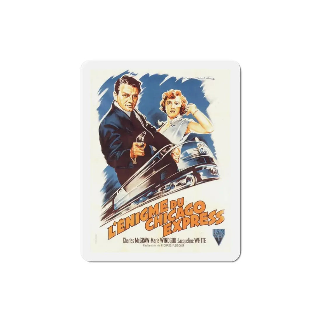 The Narrow Margin 1952 Movie Poster Refrigerator Magnet 3 Inch - The Sticker Space