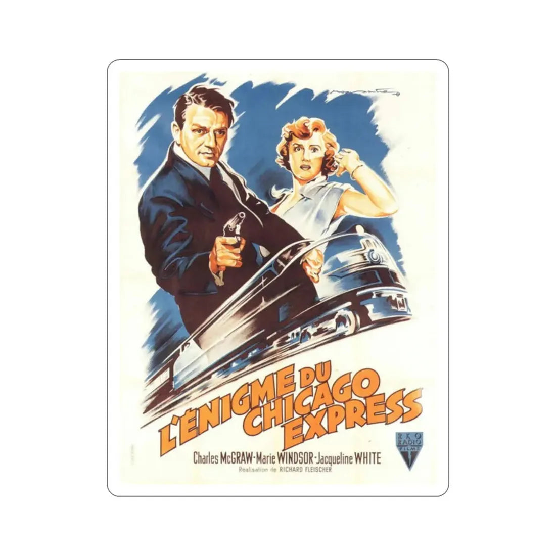 The Narrow Margin 1952 Movie Poster STICKER Vinyl Die-Cut Decal 2 Inch - The Sticker Space