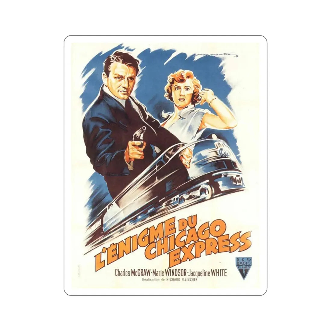 The Narrow Margin 1952 Movie Poster STICKER Vinyl Die-Cut Decal 3 Inch - The Sticker Space