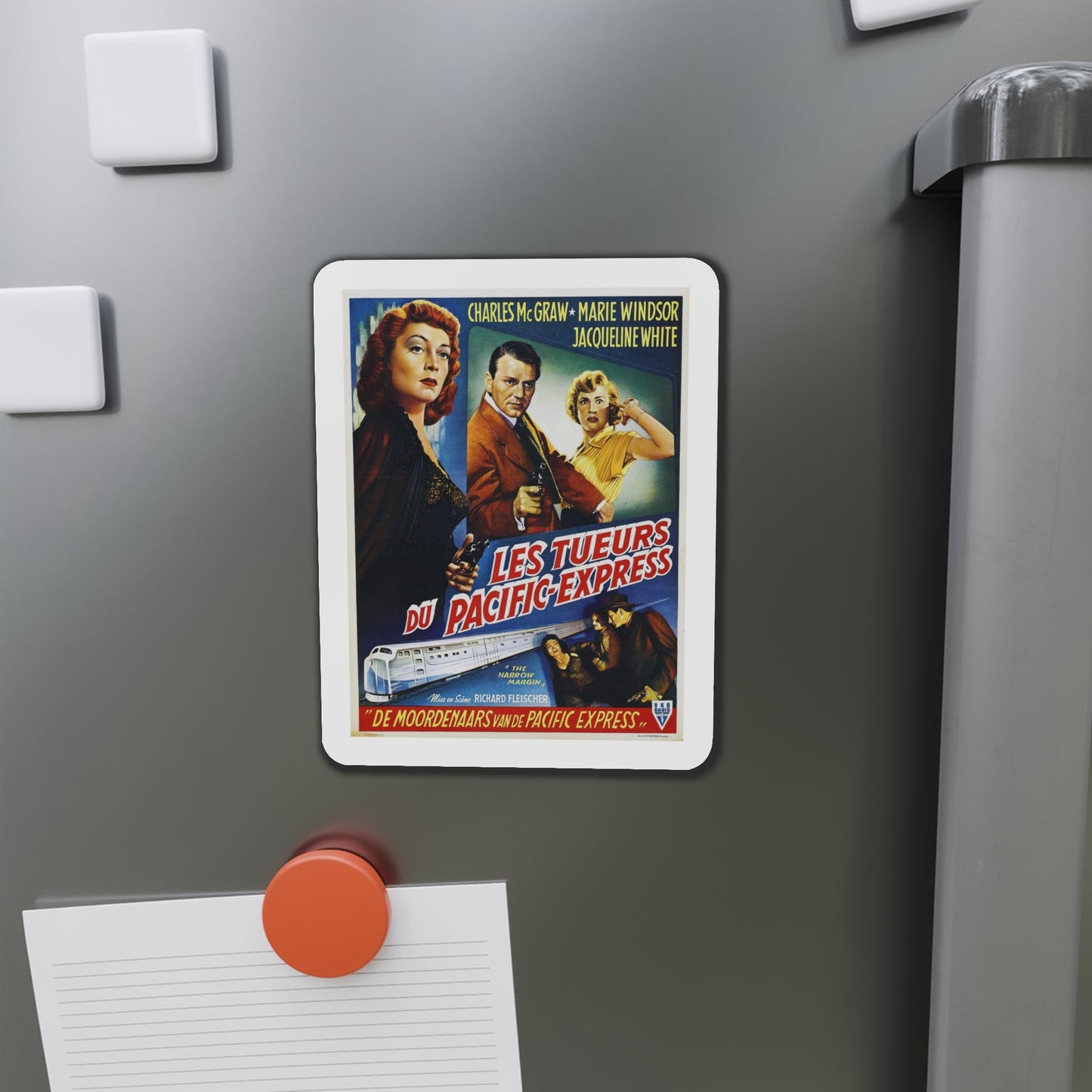 The Narrow Margin 1952 v2 Movie Poster Die-Cut Magnet-The Sticker Space